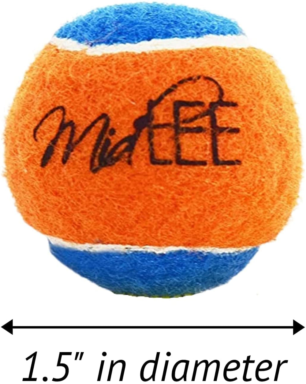 Midlee squeaky mini tennis ball 1.5-inch size for tiny breeds