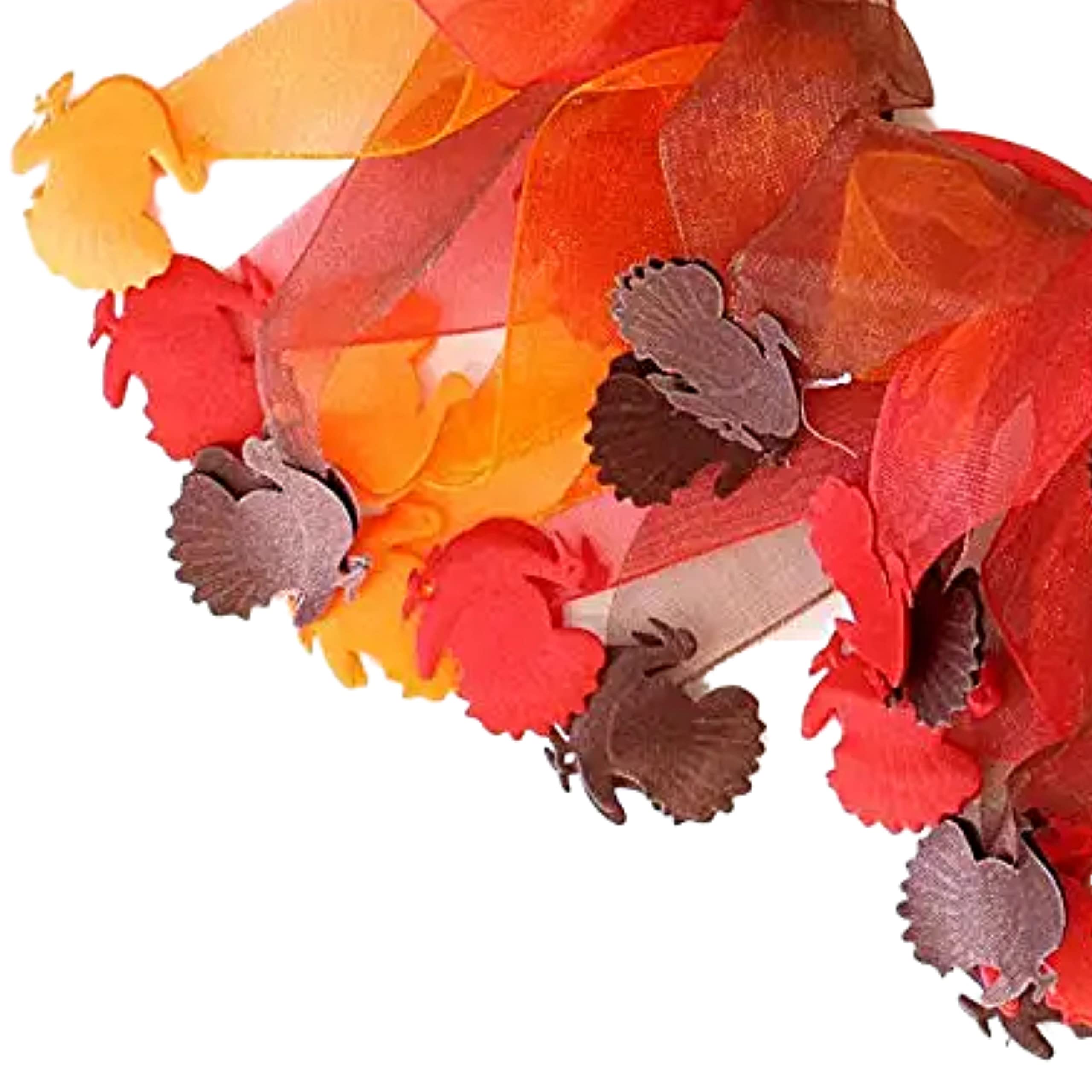 Midlee turkey decals on large collar add playful Thanksgiving flair.
