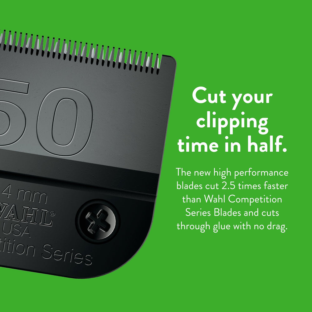 Wahl blade with midnight chrome finish durable for long-lasting performance.
