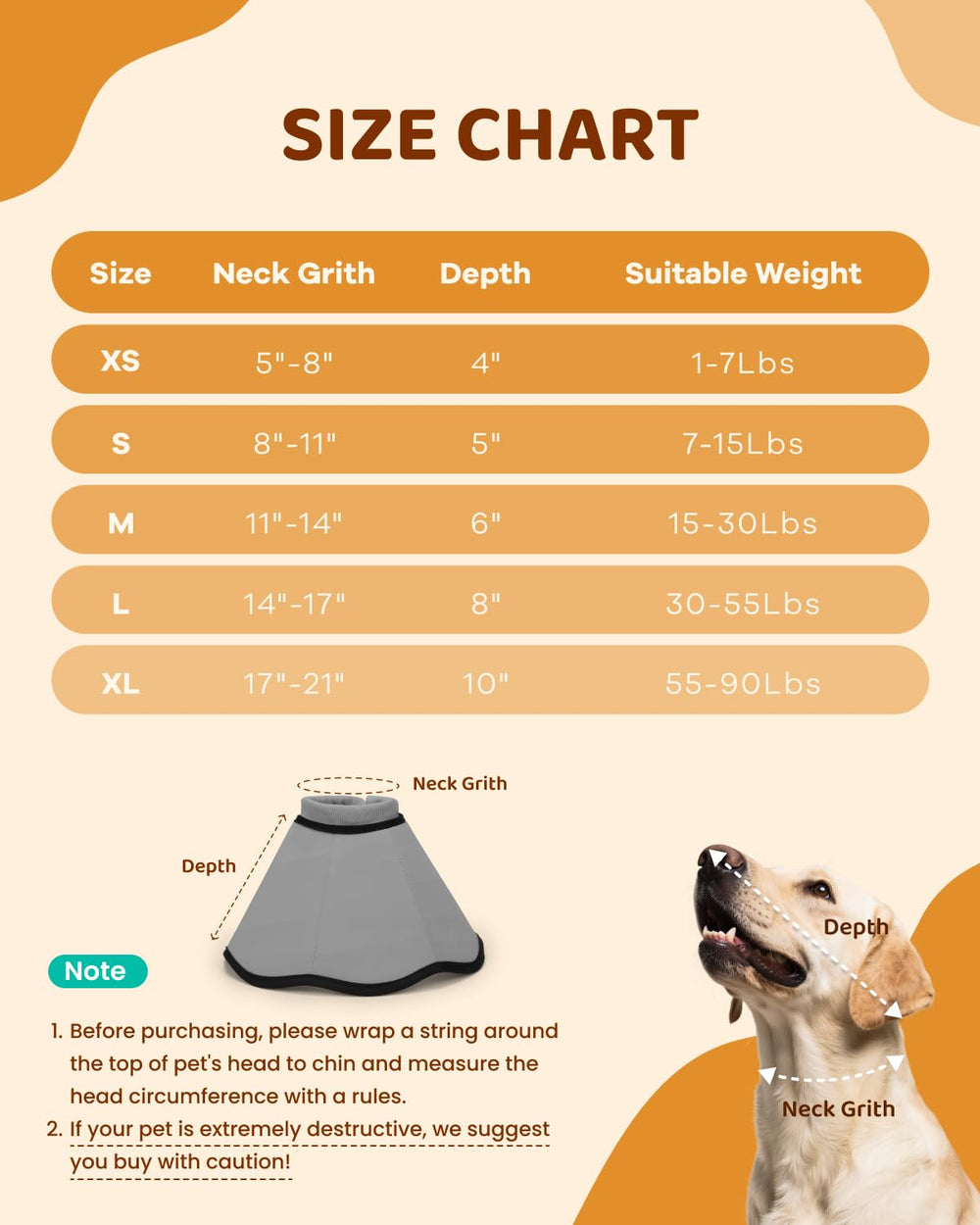 MIDOG Dog Cone Collar reinforced stitching resists wear while remaining soft.