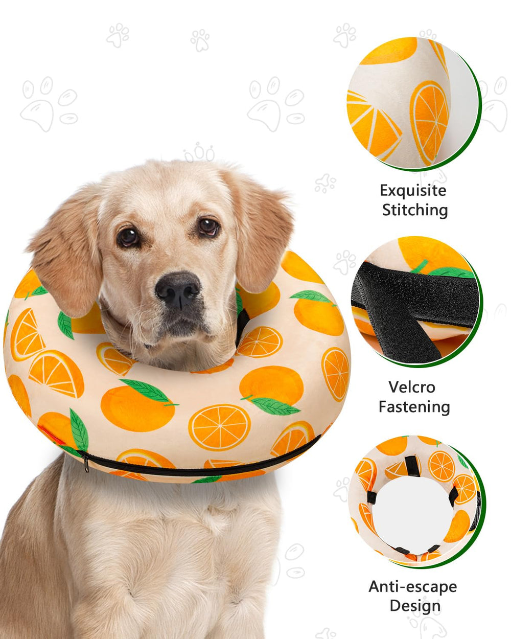 MIDOG donut collar soft-breathable exterior highlights comfort over rigid cones