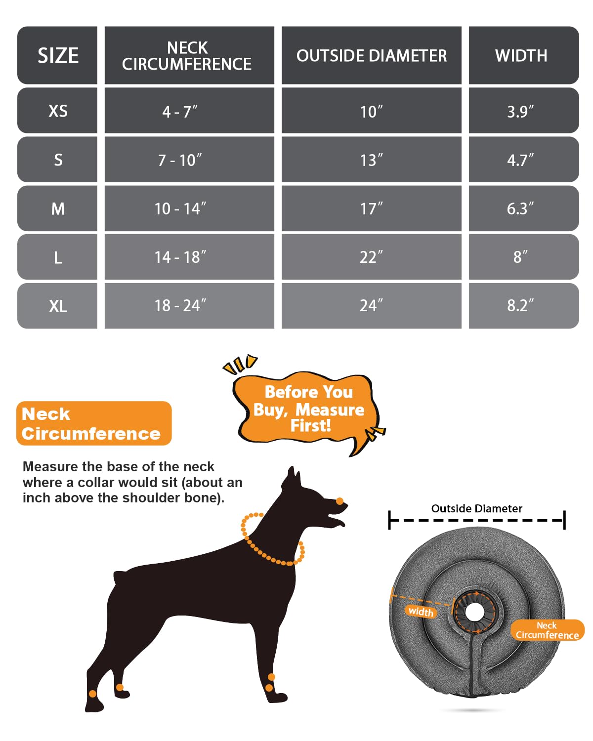 MIDOG donut cone gray deflated for easy storage