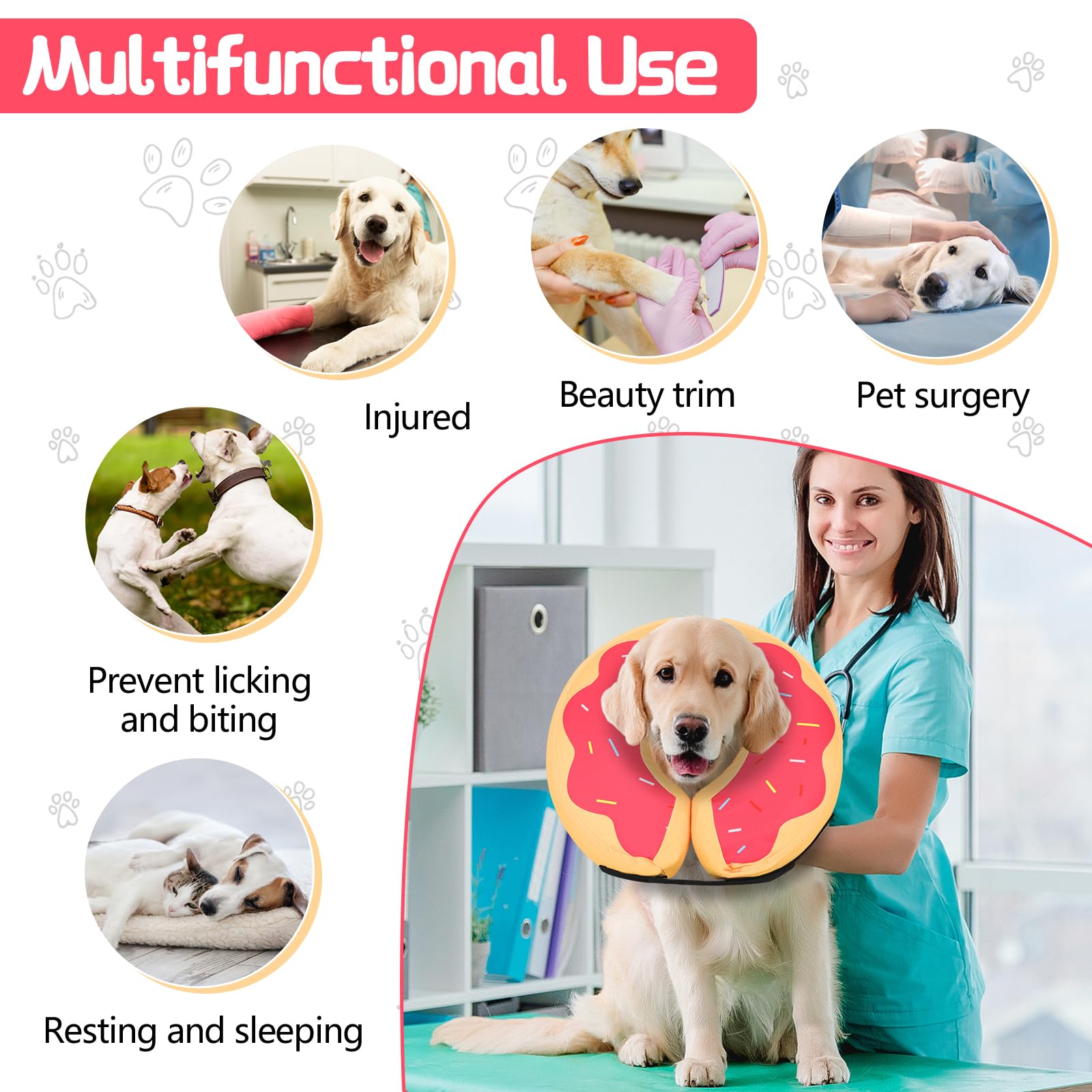 MIDOG donut cone red travel-ready-pack emphasizes portability for recovery on outings.