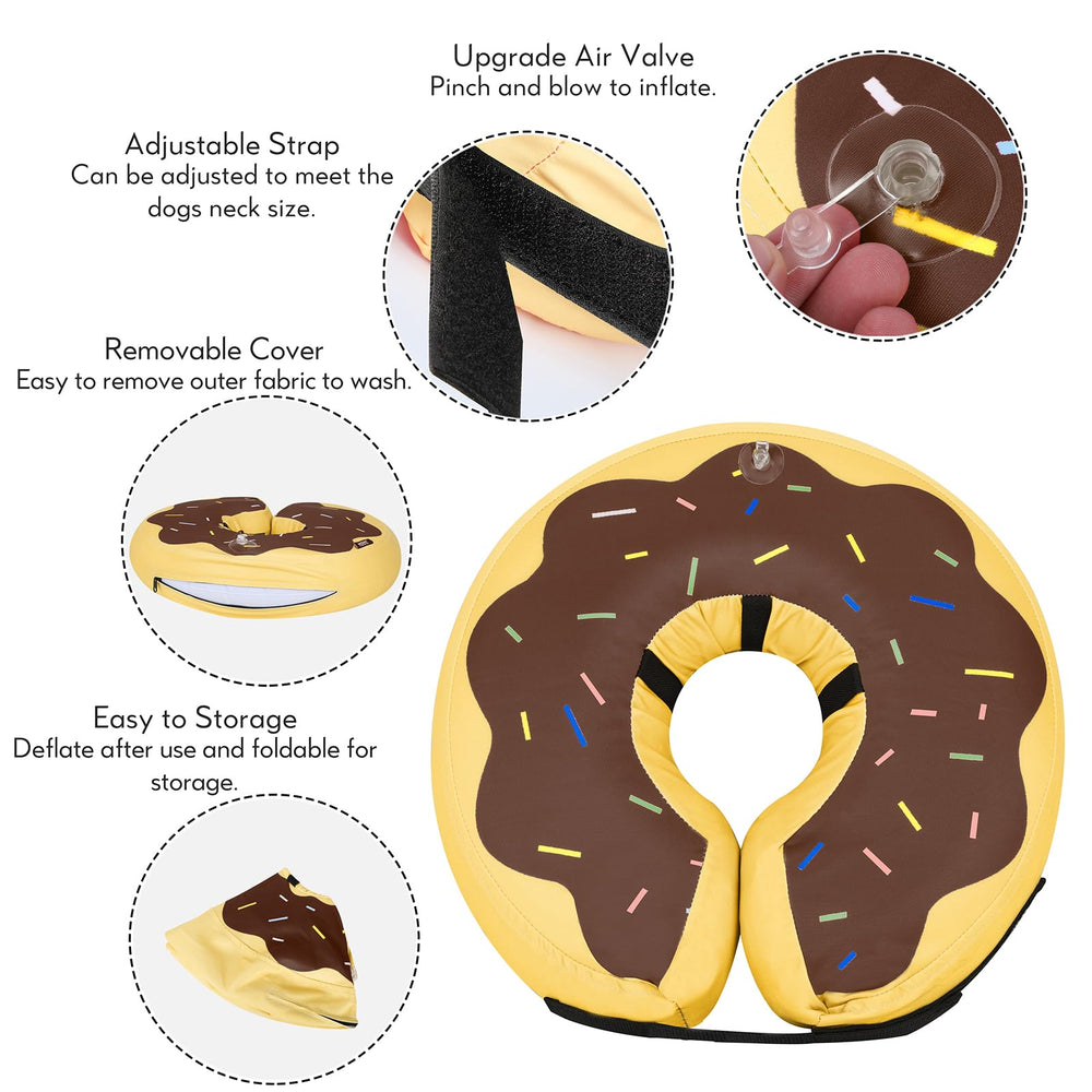 MIDOG inflatable collar folds flat for travel and storage