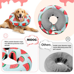 MIDOG inflatable donut cone features adjustable, secure fit.