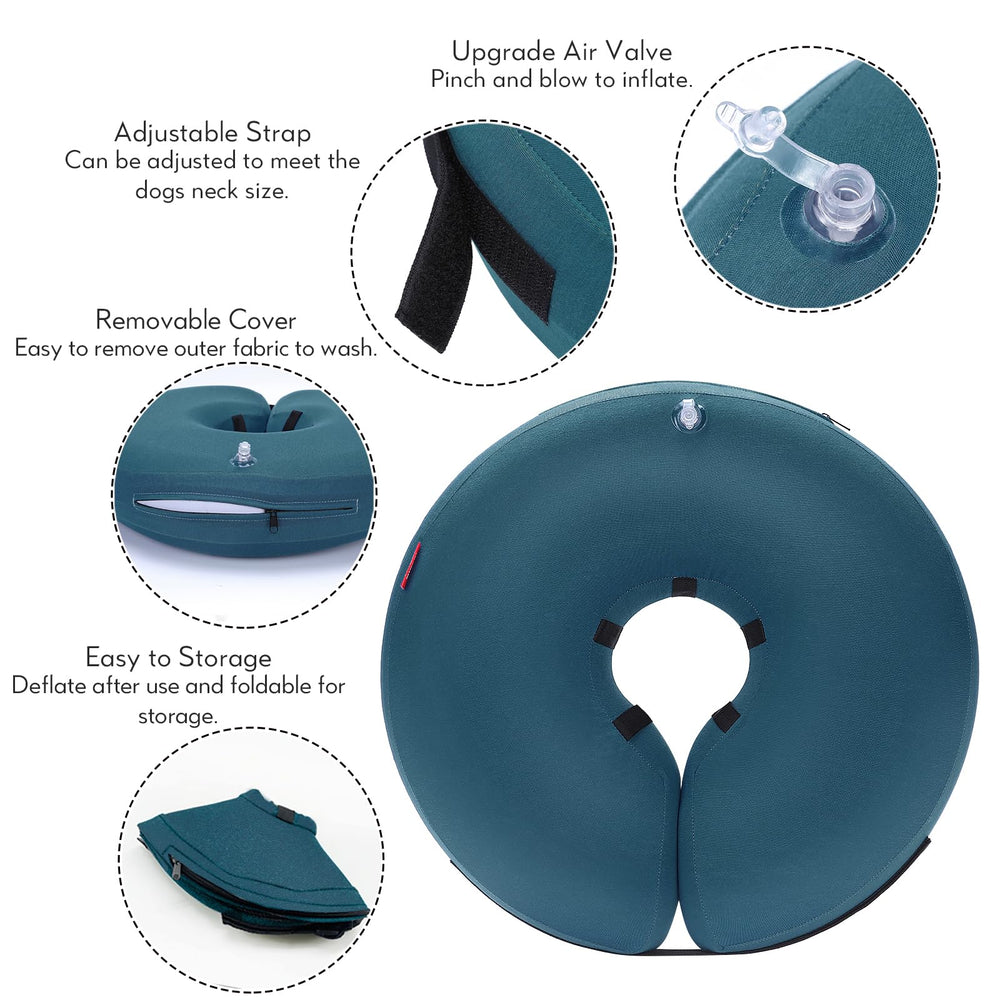 MIDOG inflatable donut cone blue deflates for compact travel and storage