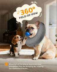 MIDOG secure-fit inflatable cone grey with adjustable strap for any breed