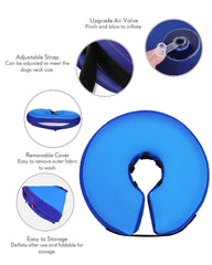 MIDOG soft collar on a pet indicating non-stick fabric easy cleaning