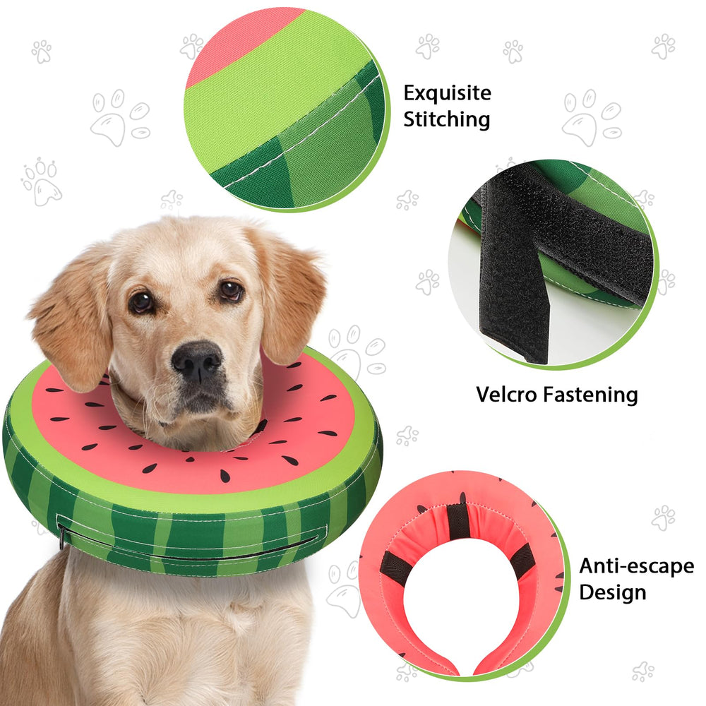 MIDOG soft inflatable donut e-collar fabric emphasizes breathable design for restful recovery