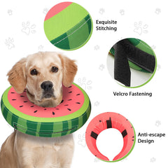 MIDOG soft inflatable donut e-collar fabric emphasizes breathable design for restful recovery