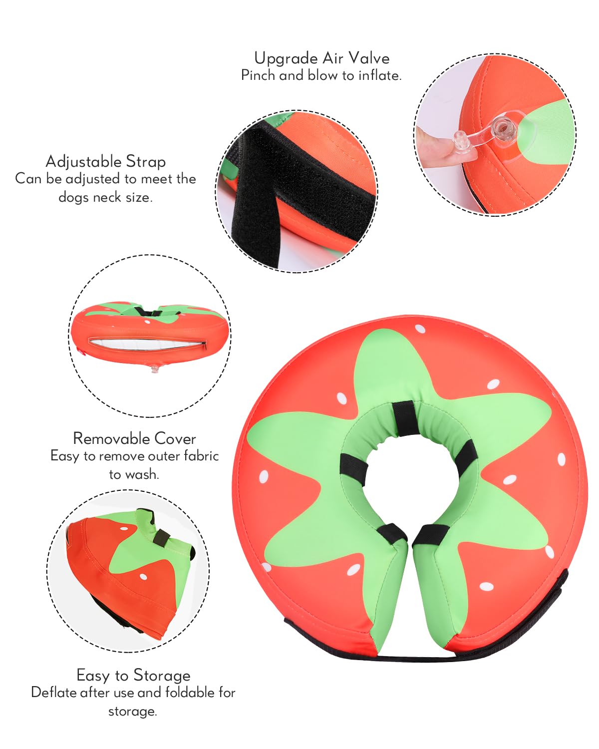 MIDOG inflatable e-collar enables eating and drinking with unobstructed vision
