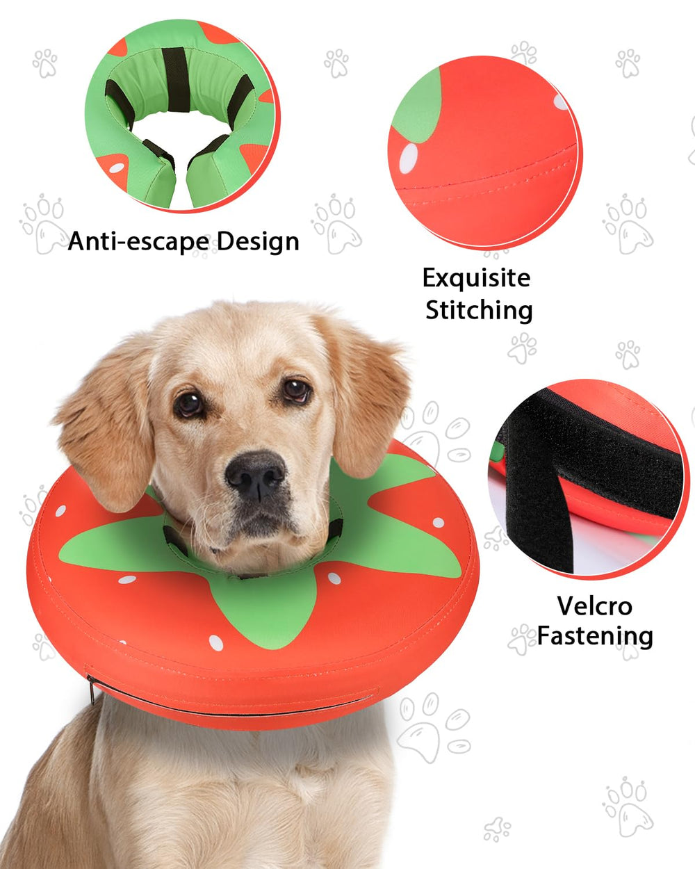 MIDOG soft inflatable donut e-collar pillow-like comfort for restful sleep
