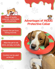 MIDOG donut e-collar secure fit with inner loop keeps collar in place