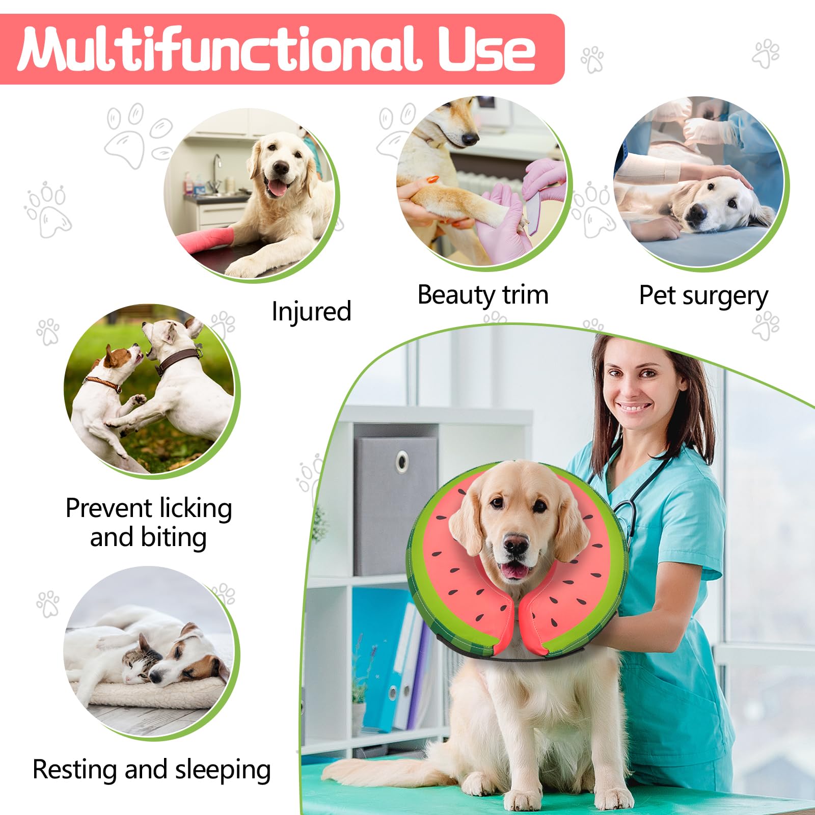 MIDOG inflatable donut e-collar is travel ready and easy to store