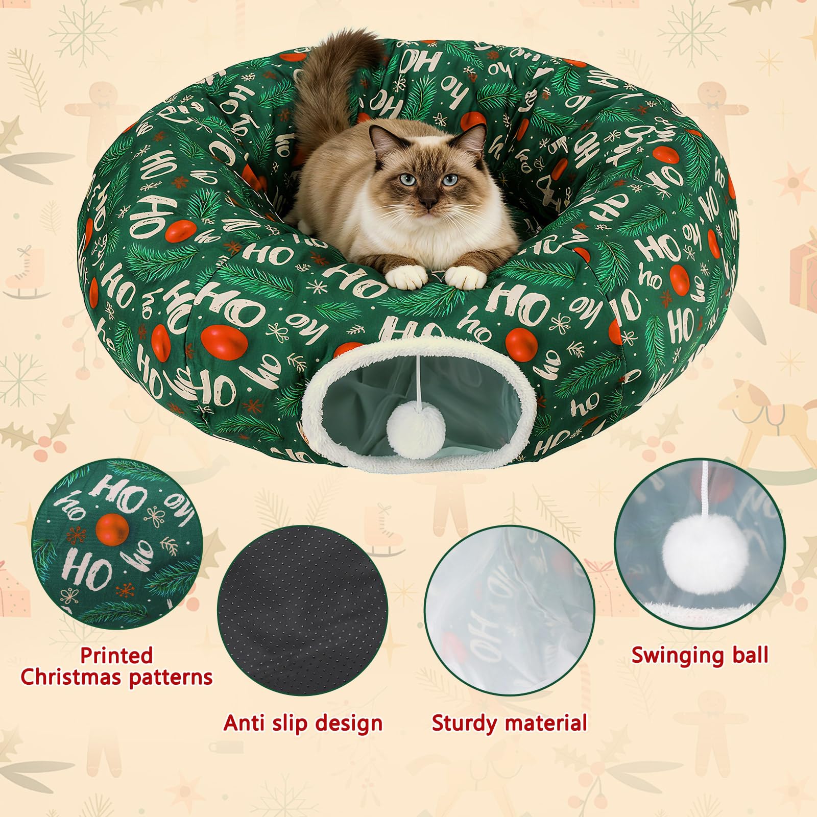 Midollarle cat tunnel toy ball encourages interactive fun and engagement.