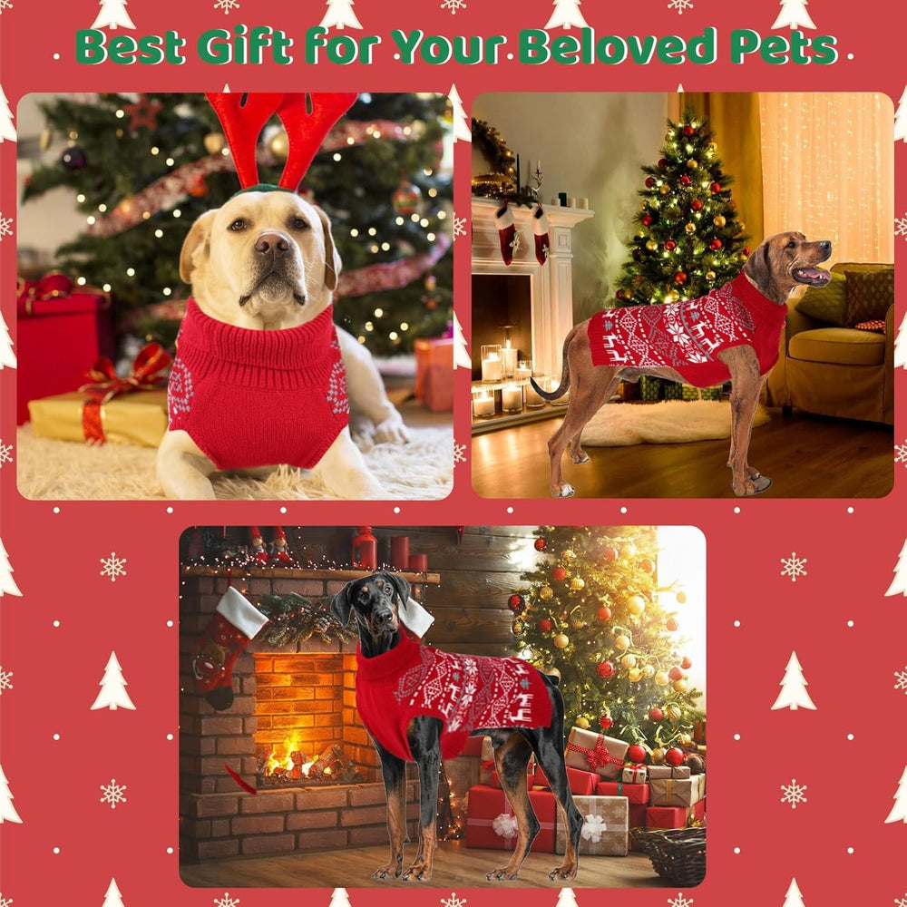 Midollarle extra-large dog Christmas sweater size guide chest measurement emphasis