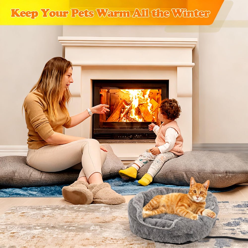 Midollarle heated cat bed suitable for small dogs and cats.