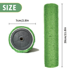 MiDube jute rope scratching post green close-up highlighting durable eco-friendly material