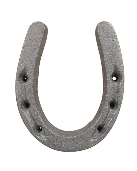 Midwest Craft House horseshoes close-up shows iron texture for vintage charm.