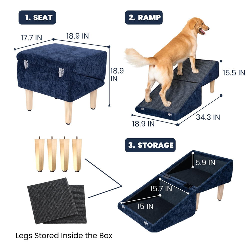 Miemie's Corner 3-in-1 Dog Ramp anti-slip surface detail underscores secure footing
