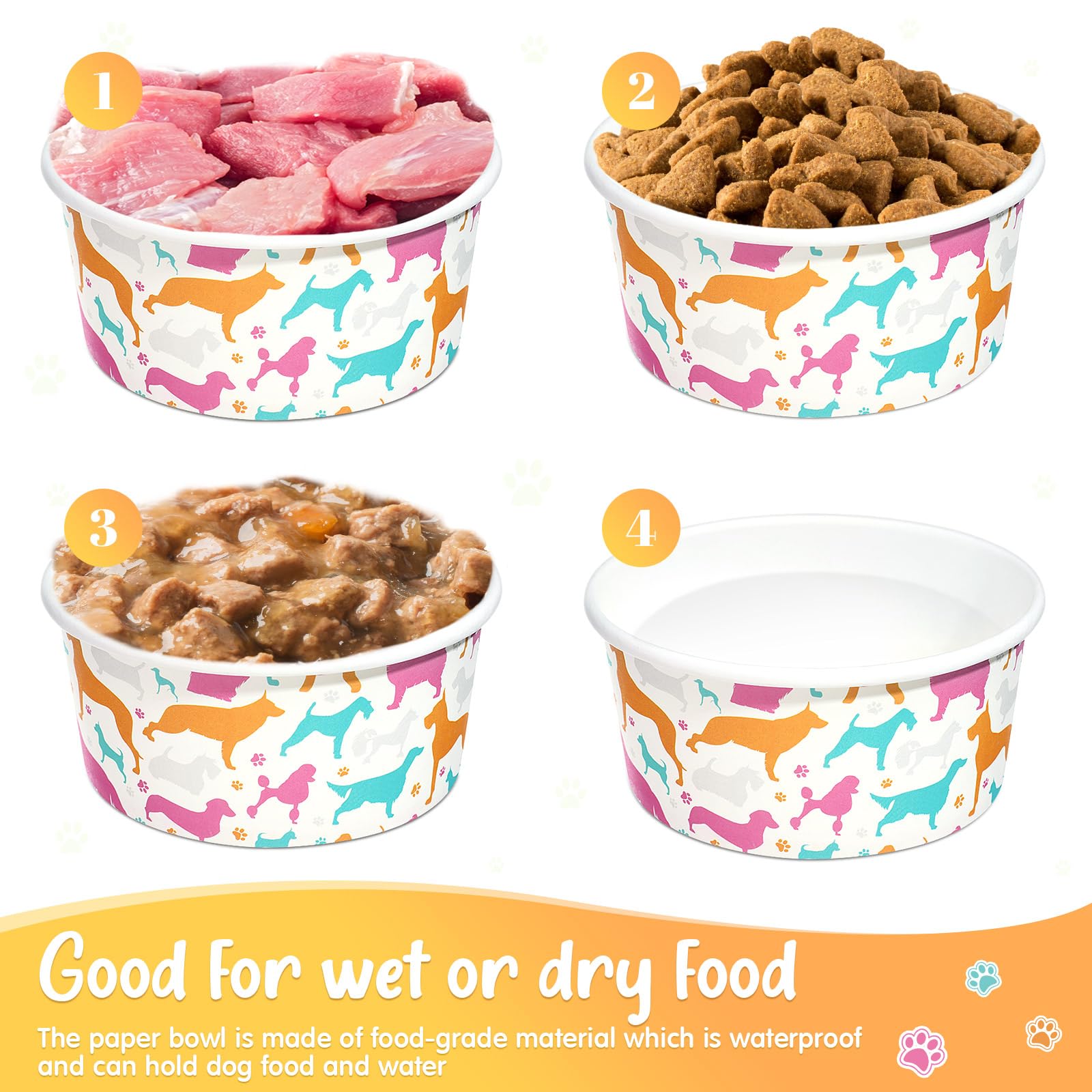 Mifoci cartoon-pattern bowls attract pets during feeding time.