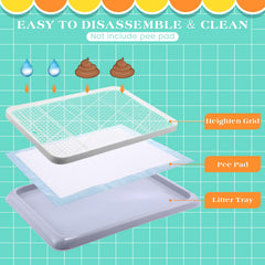 Mifoci dog potty tray is easy to clean with detachable top plate.