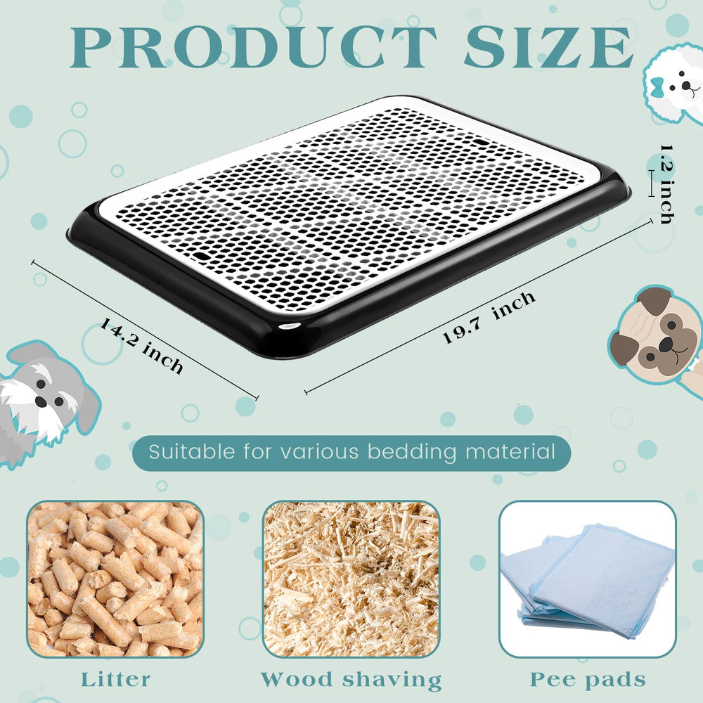 Mifoci dog potty tray grid inside channels waste away from paws