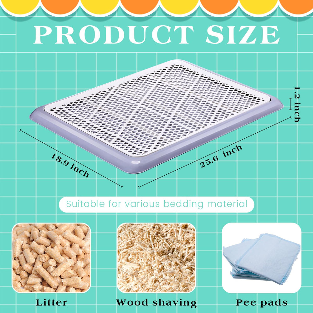 Mifoci dog potty tray with raised grid design helps contain litter and reduce spills.