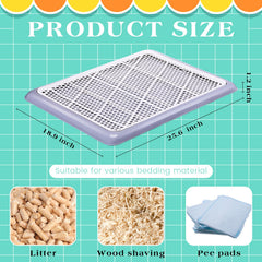Mifoci dog potty tray with raised grid design helps contain litter and reduce spills.