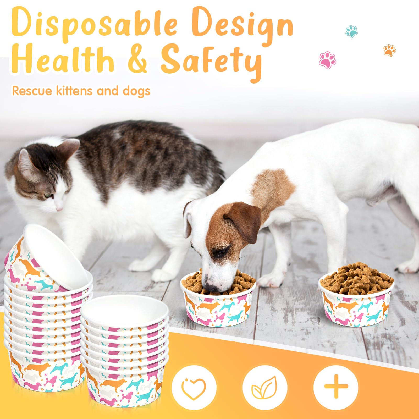 Mifoci bowls for dry or wet food serving for small to medium pets.