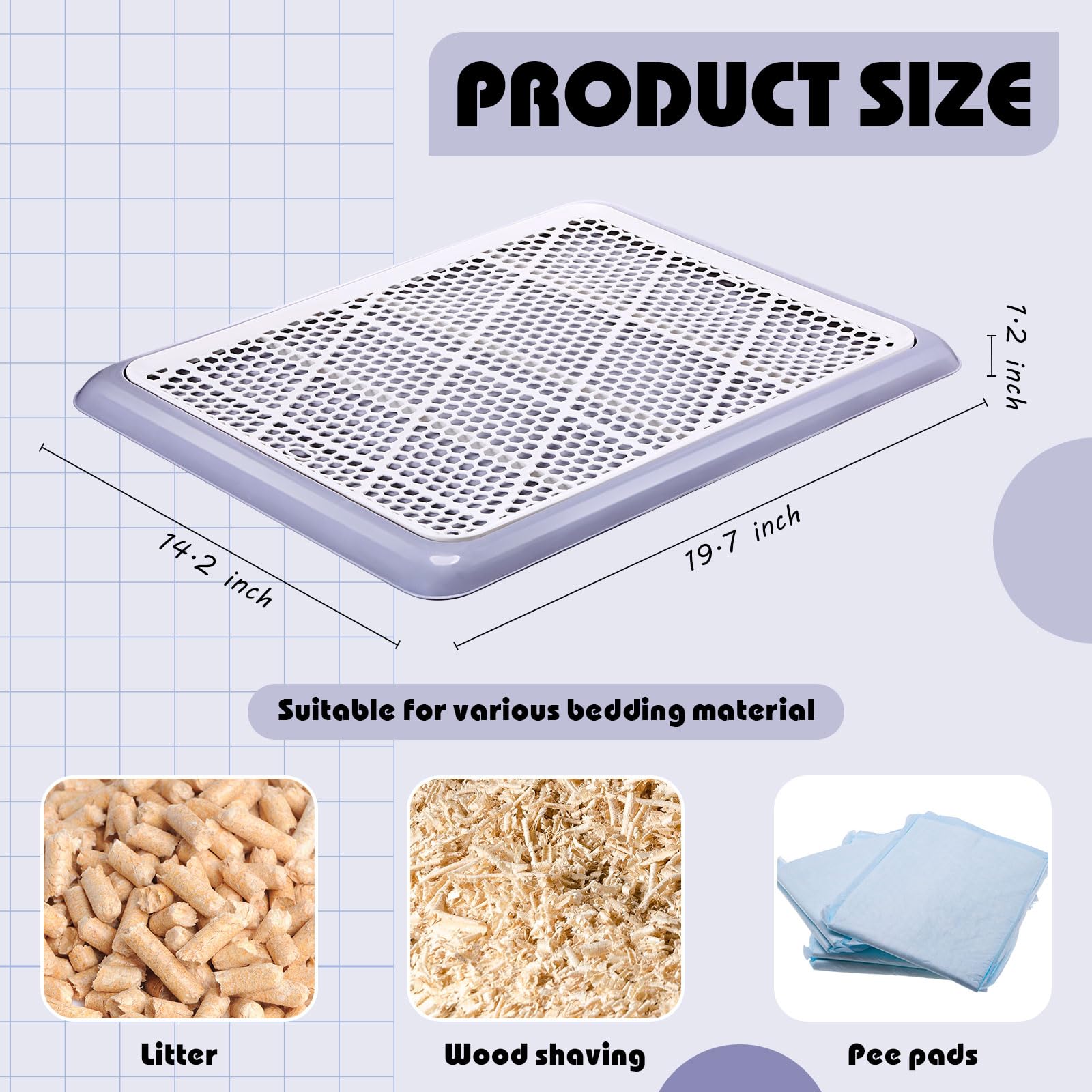 Mifoci potty tray non-slip bottom helps prevent spills during use