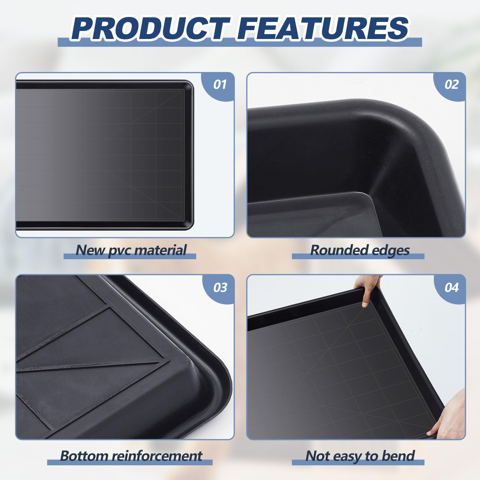 Mifoci raised sides help control spills and protect floors
