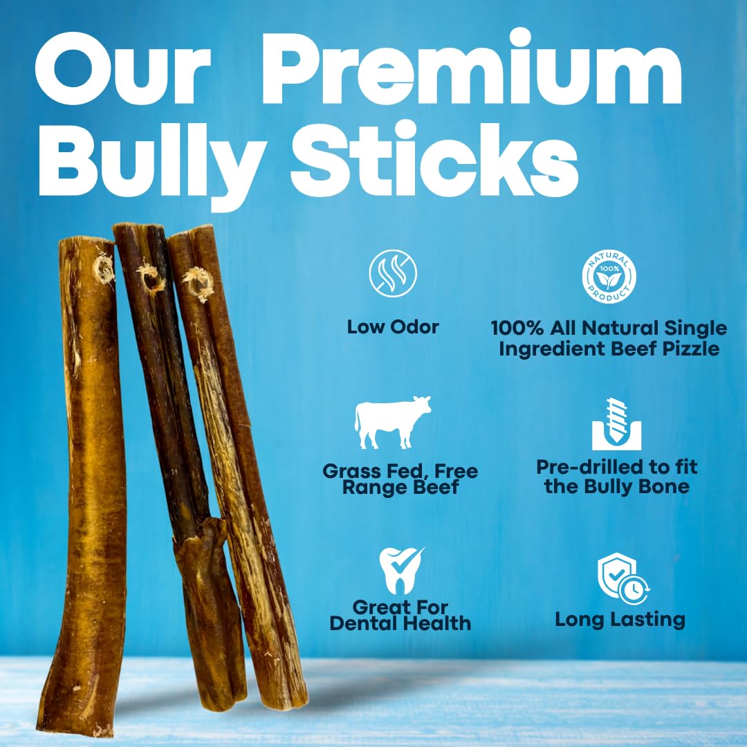 Mighty Chewz 7in bully sticks with size options for every dog.