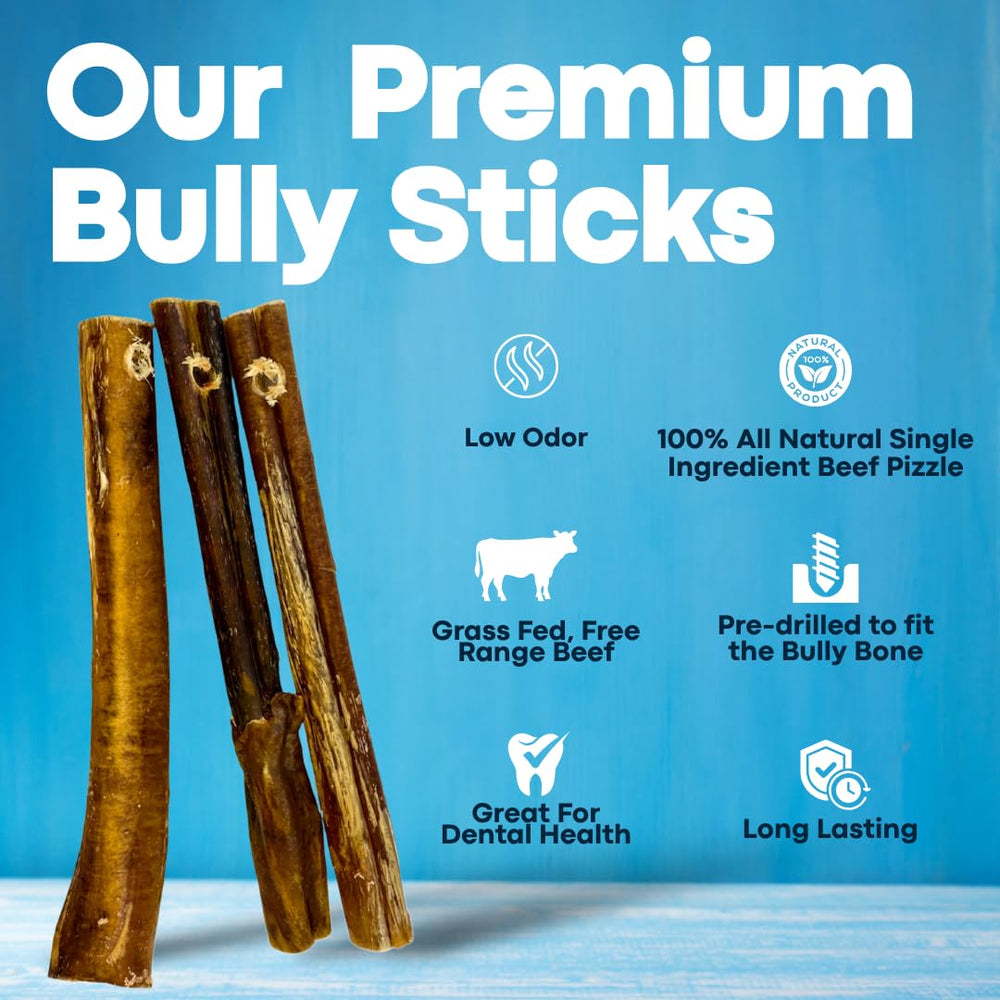 Mighty Chewz 7in bully sticks with size options for every dog.