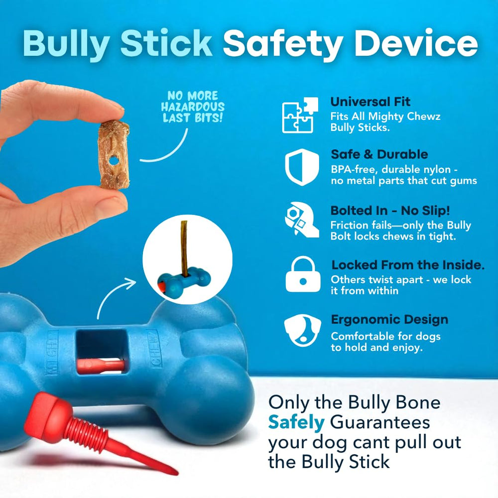 Mighty Chewz nylon holder is durable and supports all sticks for aggressive chewers
