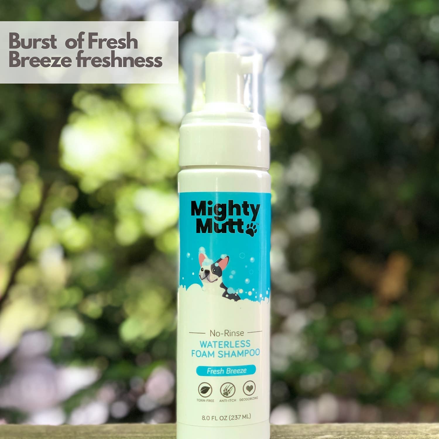 Mighty Mutt champú sin sulfatos y parabenos.