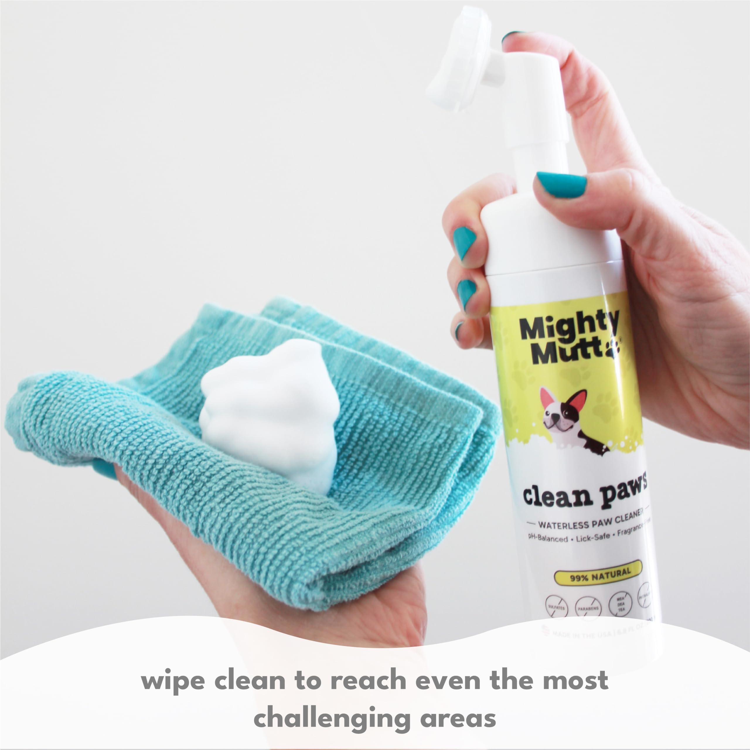 Mighty Mutt paw cleaner after walk demonstrating fast, mess-free cleanup