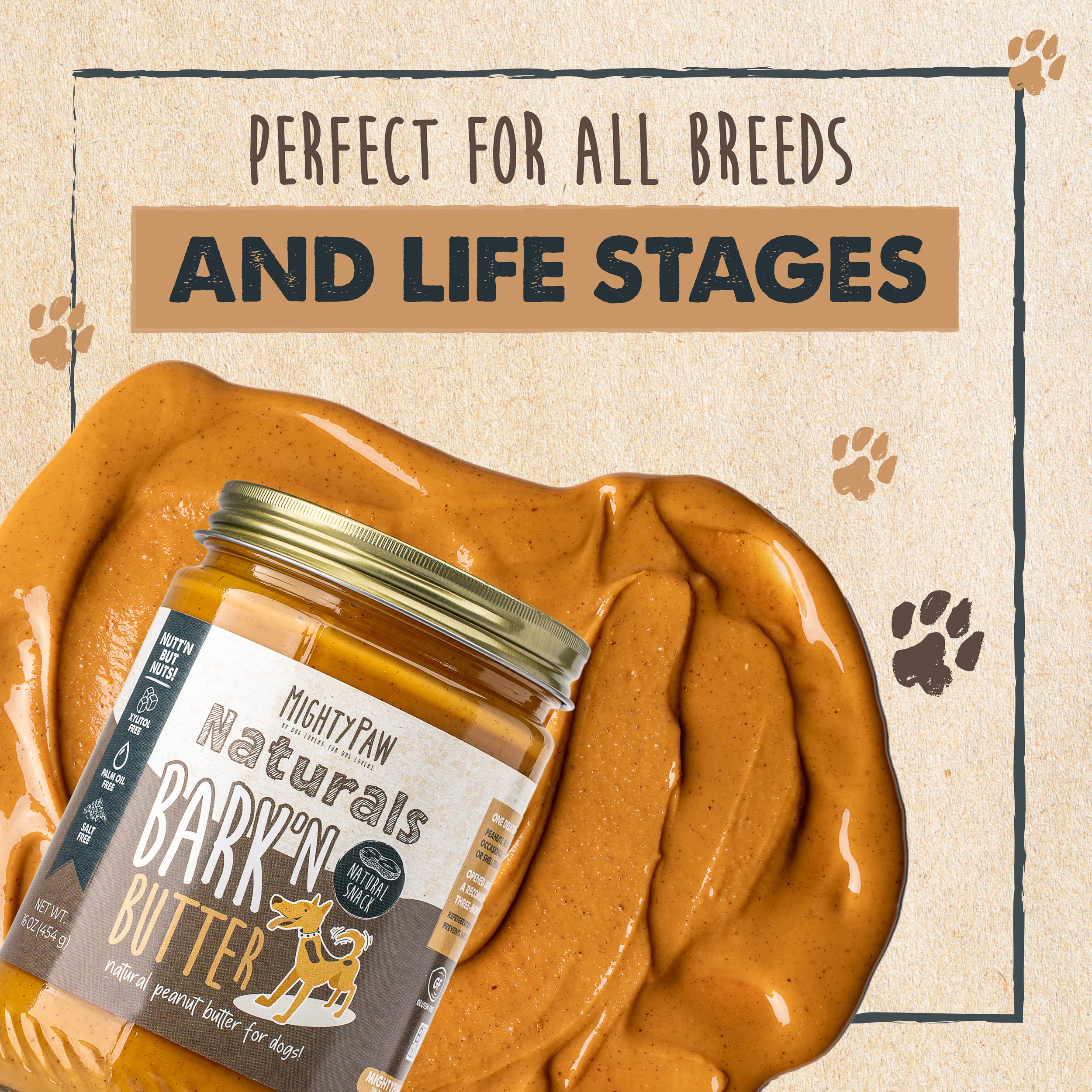 Mighty Paw Barkn Butter proudly made in the USA.