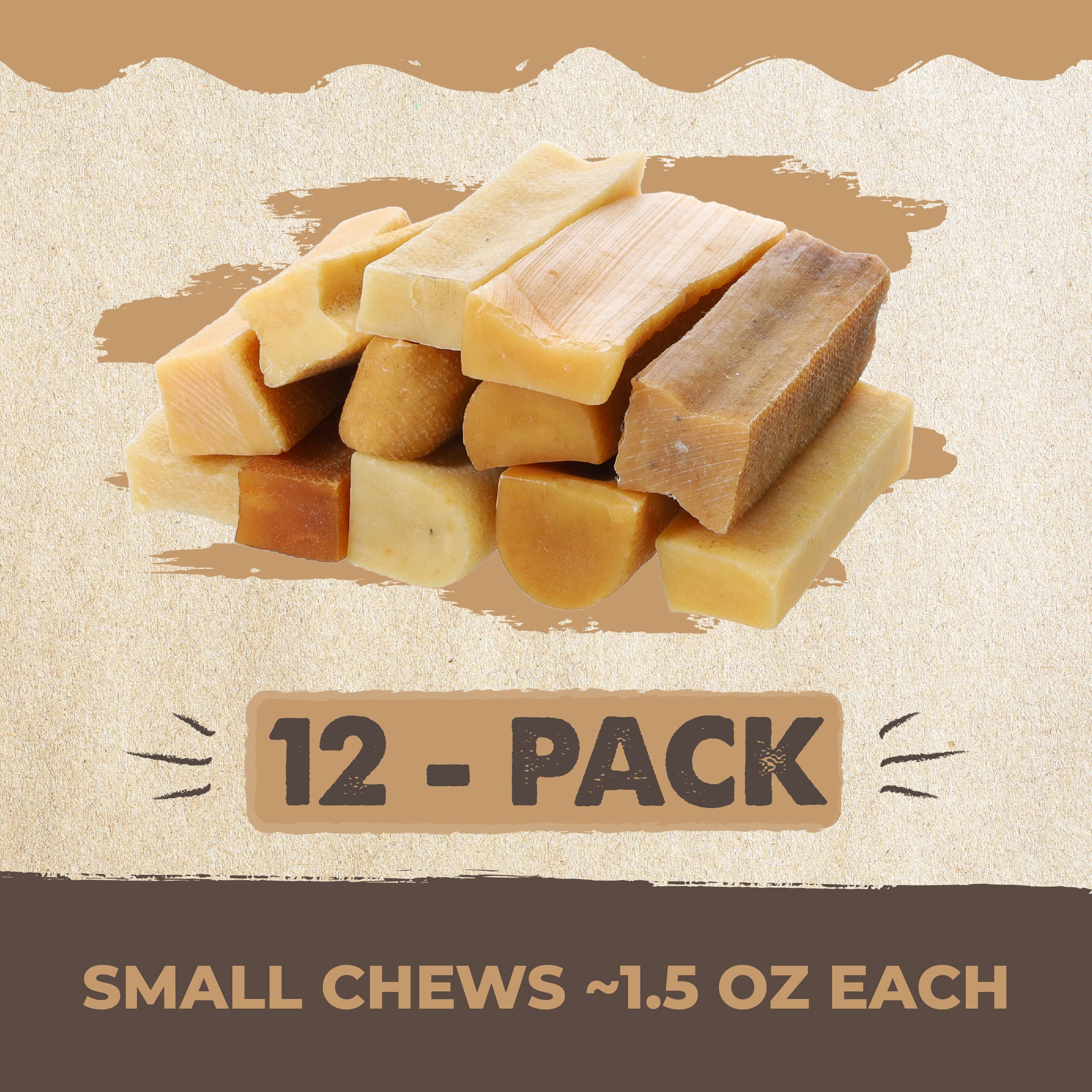 Mighty Paw Yak Cheese Chews enjoyed by dogs in cozy home setting.