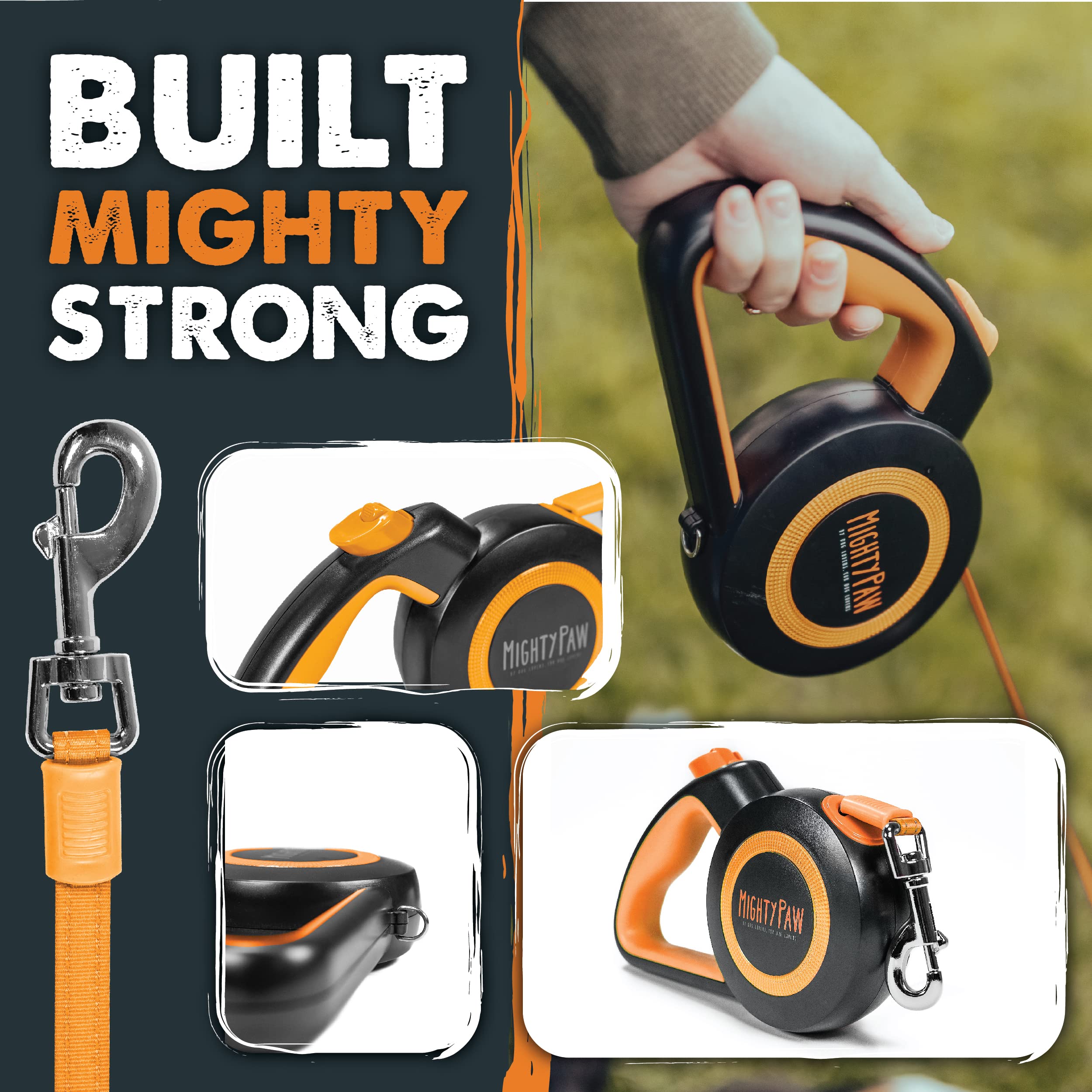 Mighty Paw 2.0 disponible en dos tallas para perros.