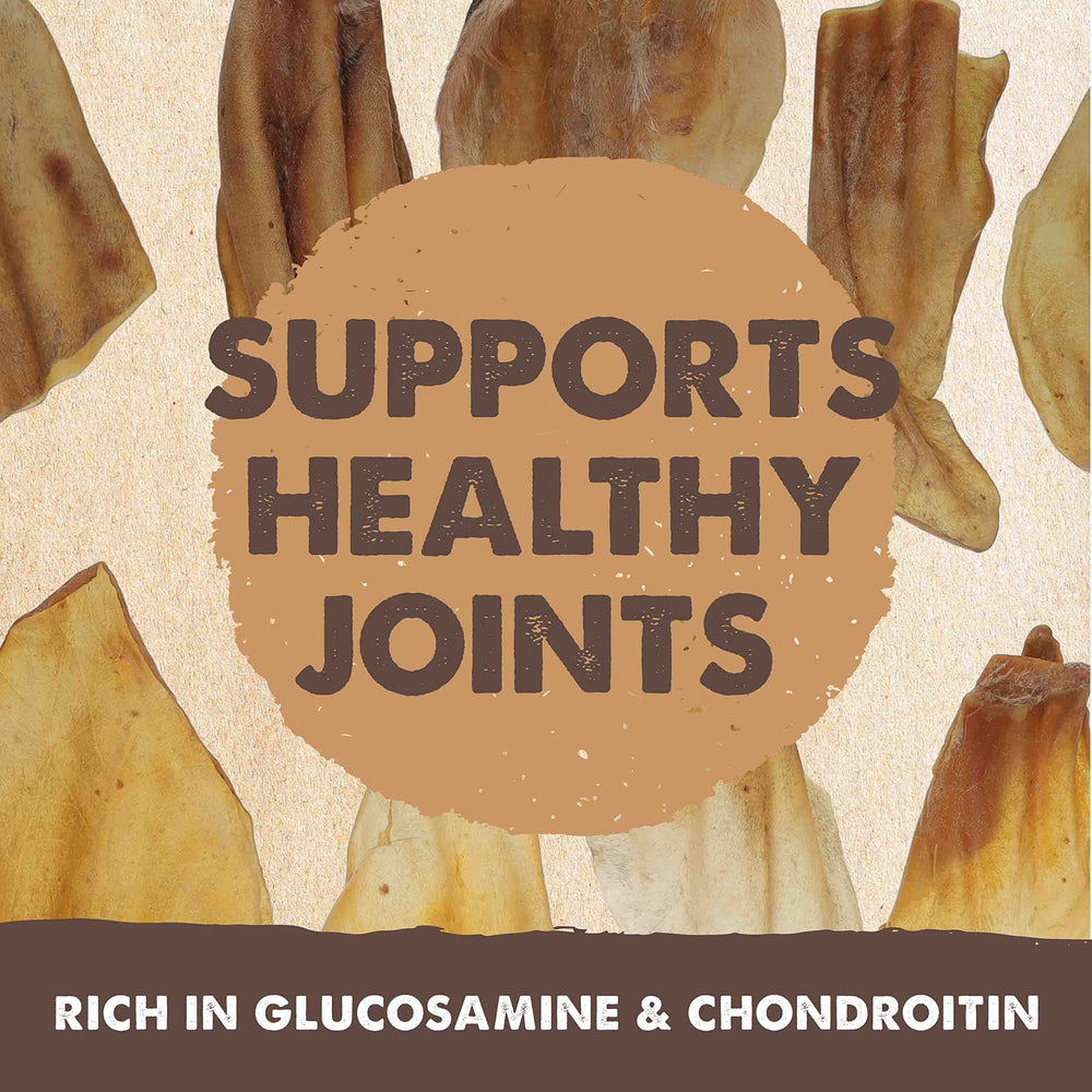 Mighty Paw cow ears nutrient-dense chew with glucosamine and chondroitin for joints