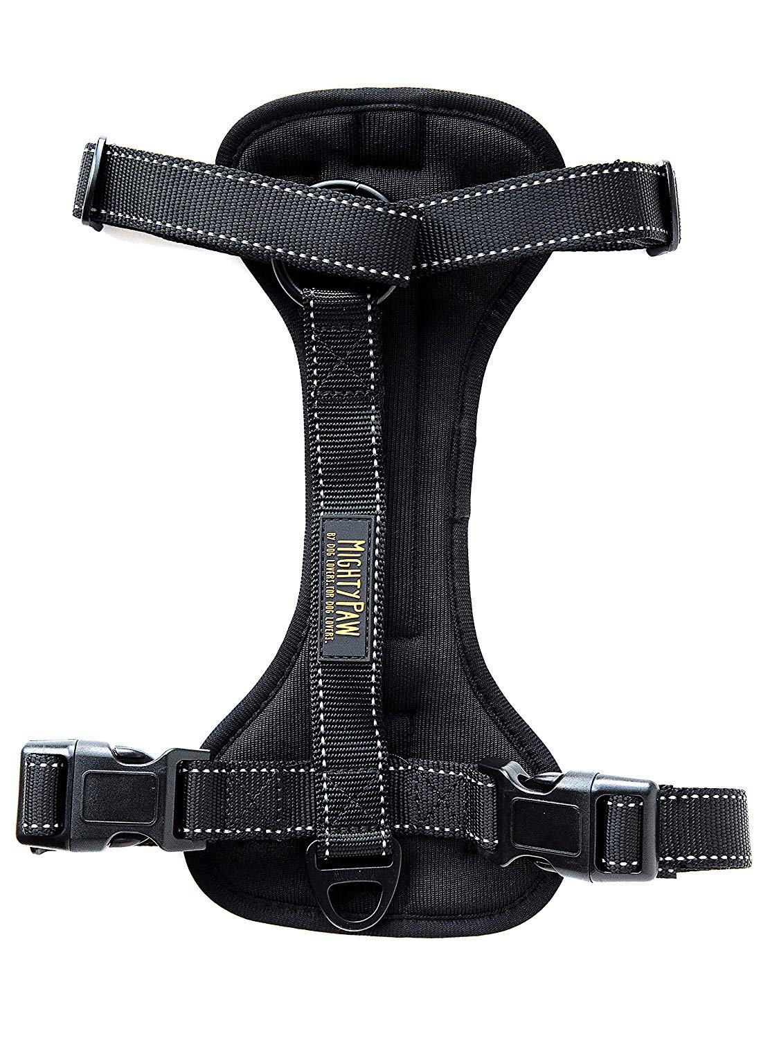Mighty Paw Dog Car Harness with front leash attachment for safer car rides.
