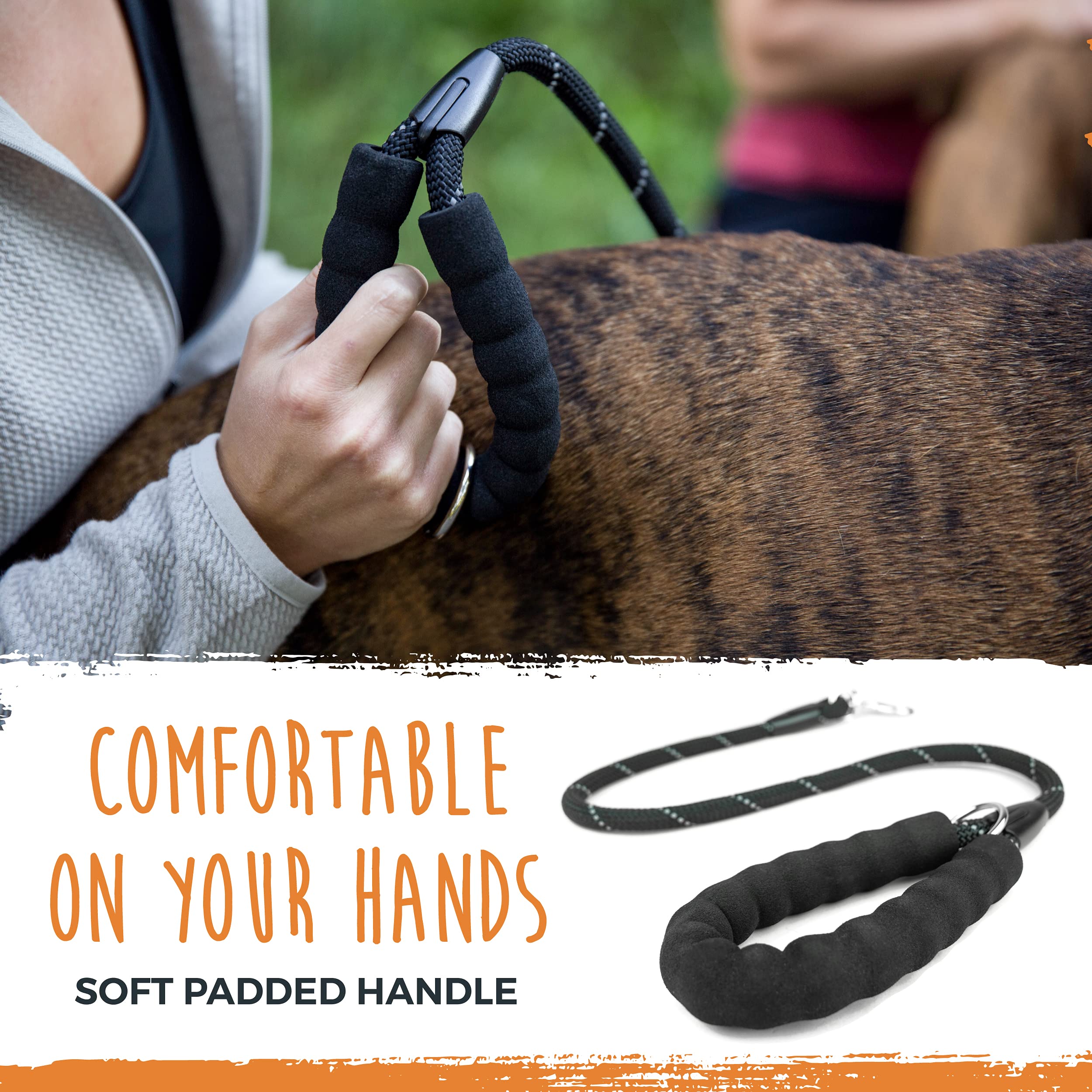 Mighty Paw climbers rope material shown for durability in daily use.