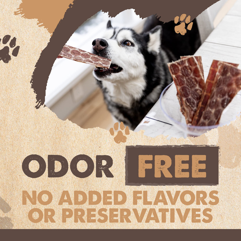 Mighty Paw Naturals beef gullet jerky USA-made seal showcases domestic production
