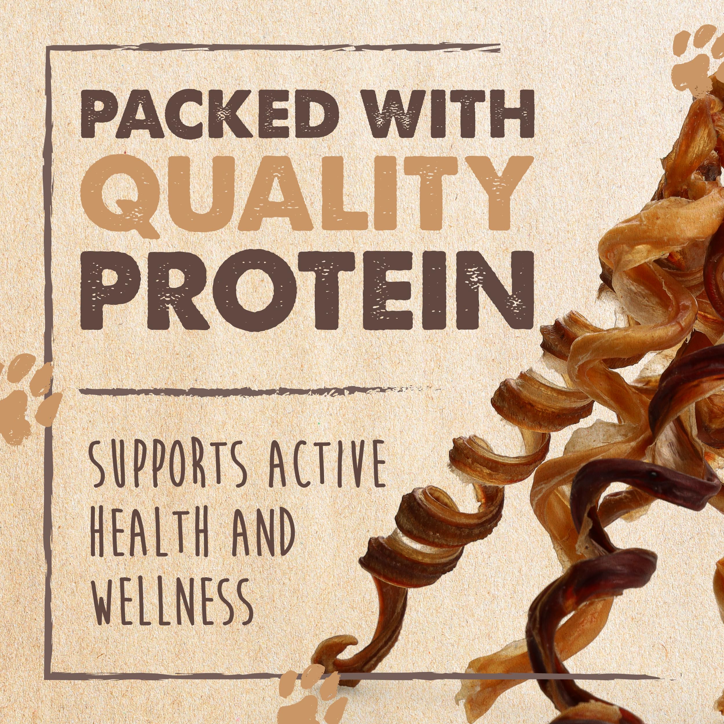 Dog enjoys chew with natural scent - Mighty Paw Naturals Curly Bully Sticks