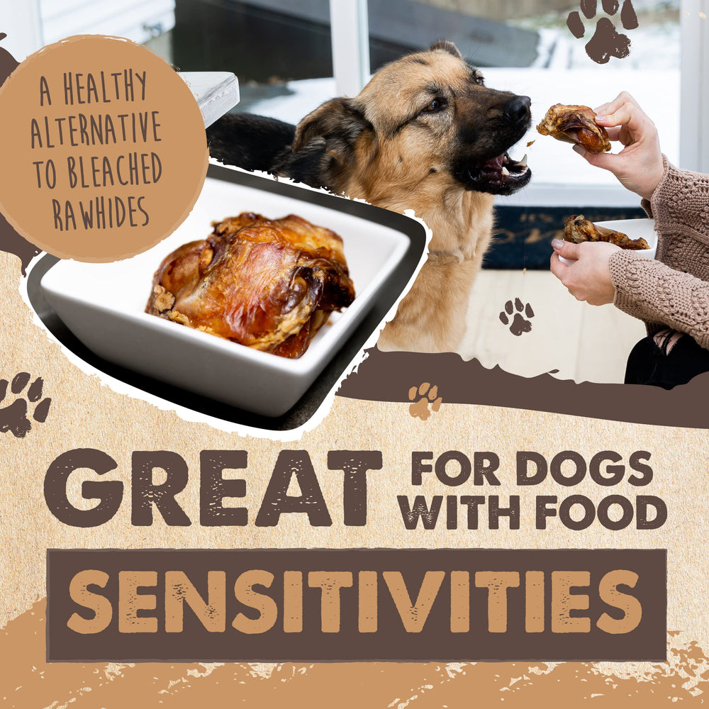 Mighty Paw Naturals dog chew offering a 2-in-1 experience with meat then bone.