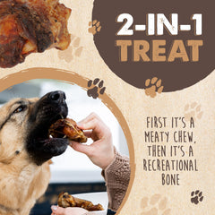 Mighty Paw Naturals meaty chew image highlighting sustained chewing and snack versatility.