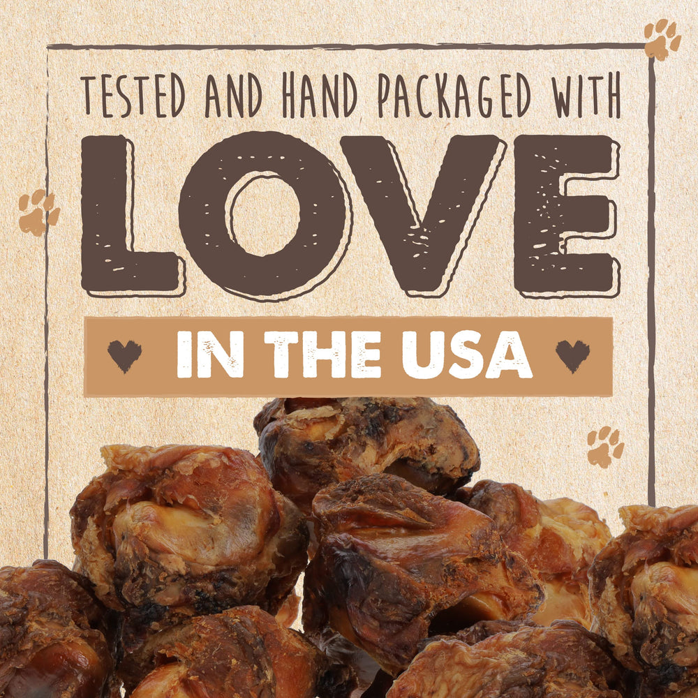 Mighty Paw Naturals natural ingredients emphasize simple, single-ingredient beef knees for picky chewers.
