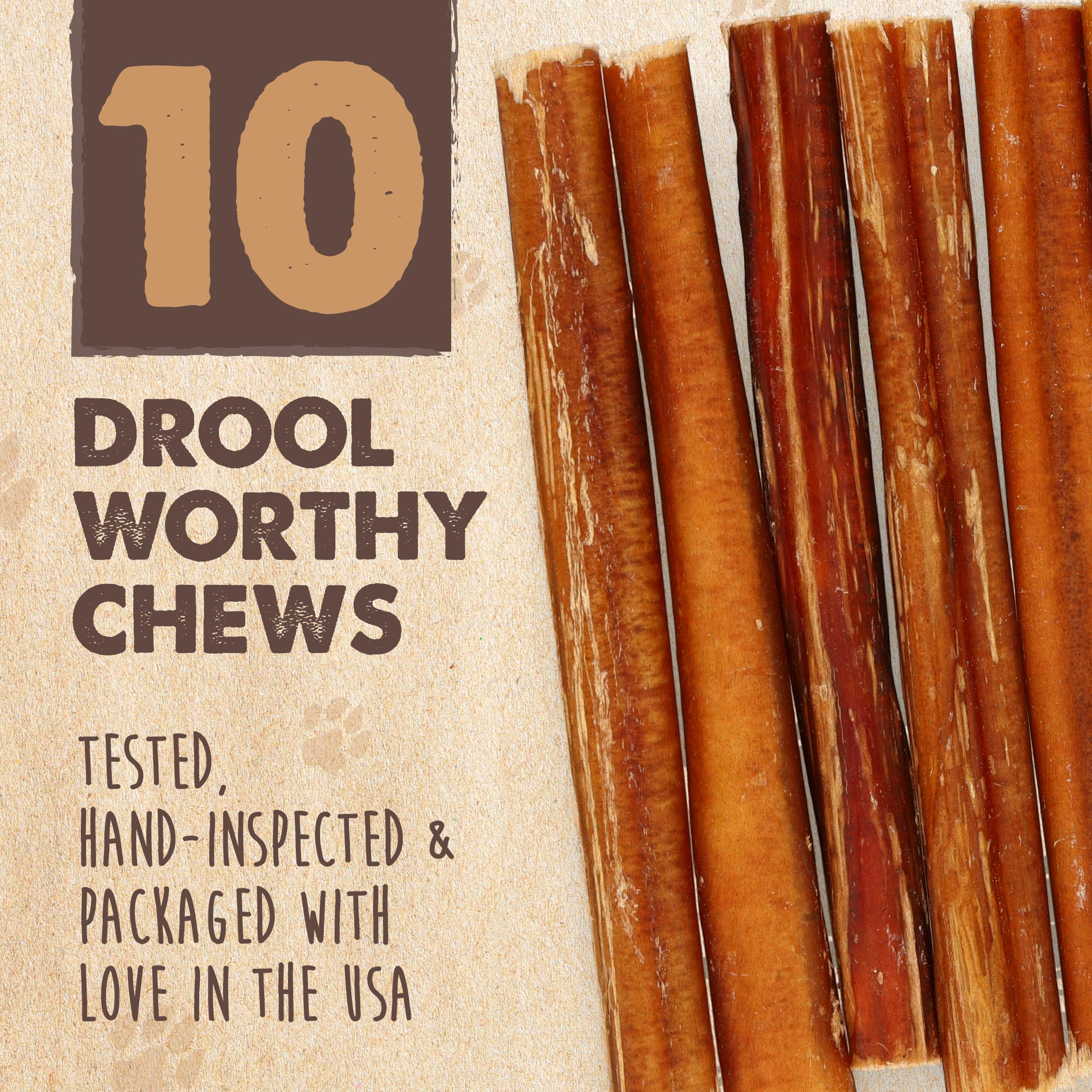Mighty Paw Naturals lower-odor bully sticks image highlighting reduced scent during chews