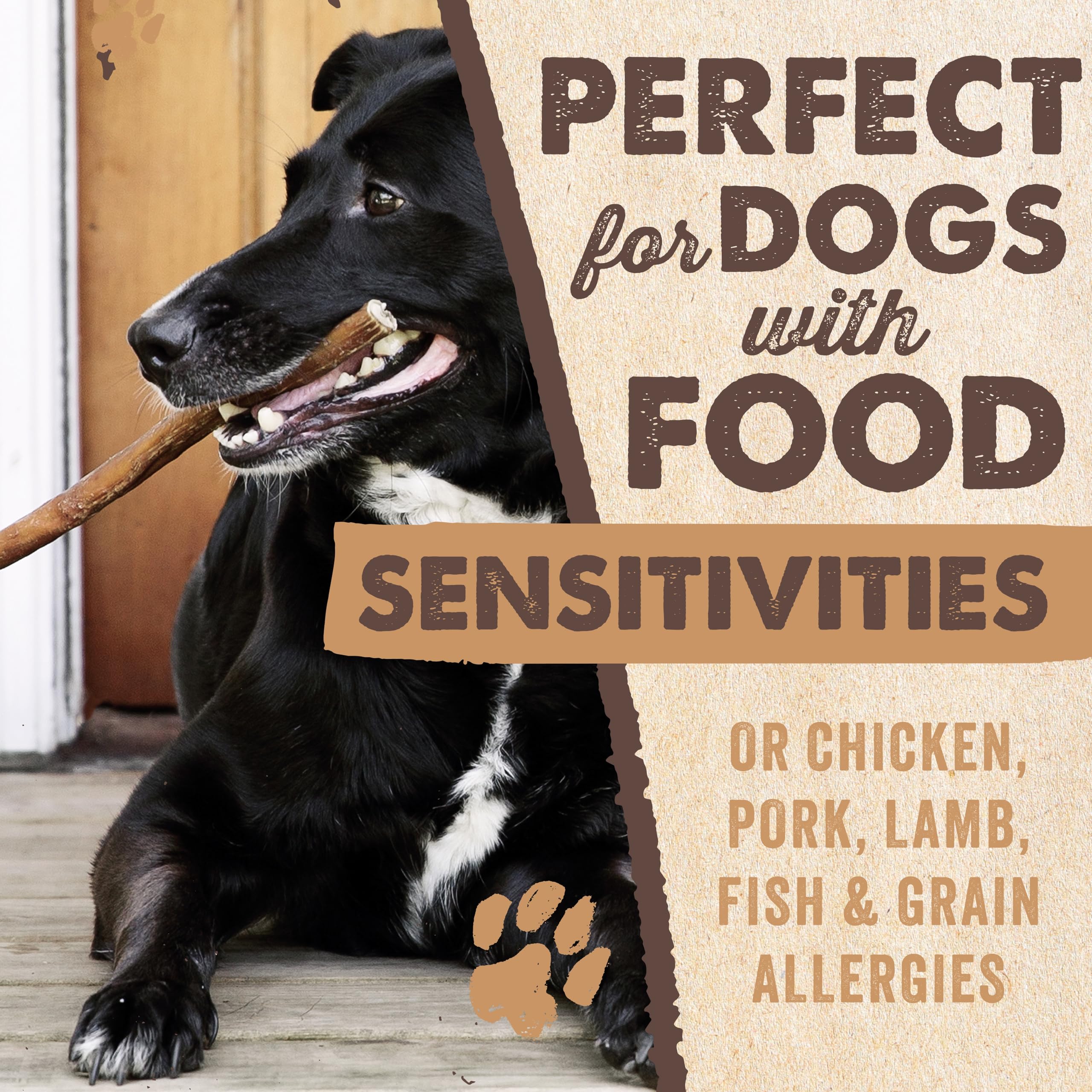 Mighty Paw Naturals lower-odor bully sticks reduce kitchen mess.